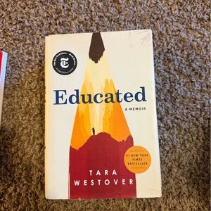 Educated by Tara Westover - Yellow & Red Cover